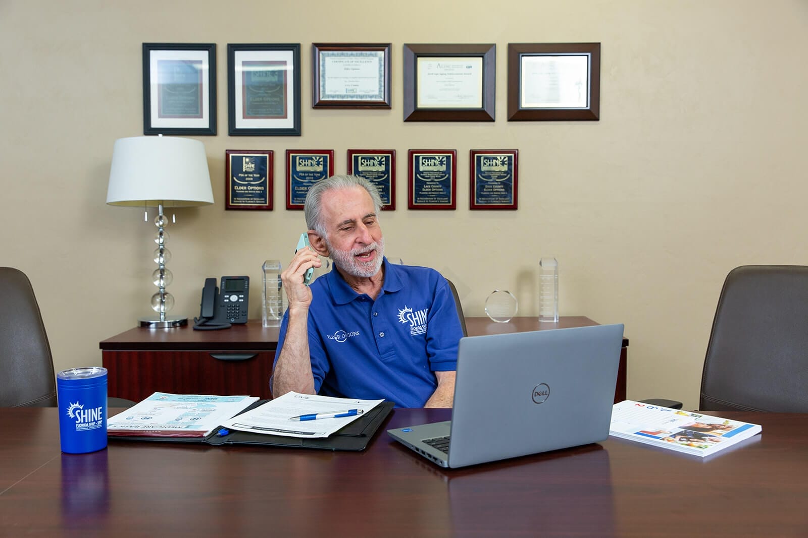 SHINE Volunteer assists client with Medicare over the telephone
