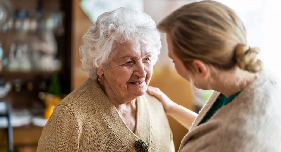 GUIDE care expert tending to a dementia patient