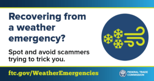 Avoid Scammers after a weather emergency 